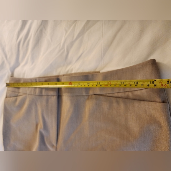 NWT ANN TAYLOR THE FACTORY "THE STRAIGHT" Mid-Rise  16 TALL, TAN SLACKS PANTS - Picture 8 of 10